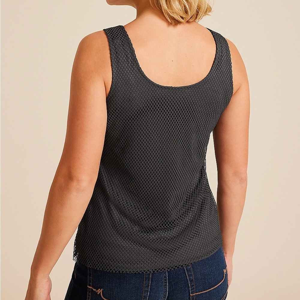 Mesh Rhinestone Tank Top - Picture 2 of 3